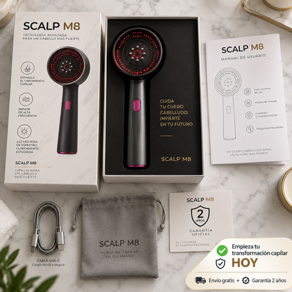Masajeador de Cuero Cabelludo Premium® Alivio Inmediato + Cabello más Fuerte